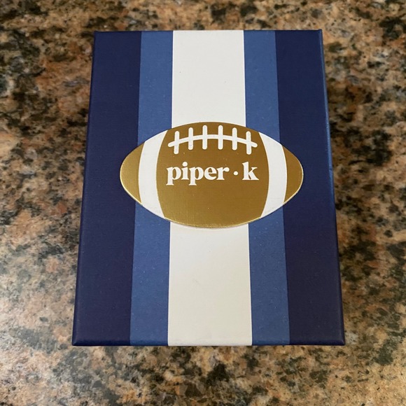 Piper K NEW Football Earrings Dangle Drop Rhinestone Game Day Jewelry party - Picture 2 of 4